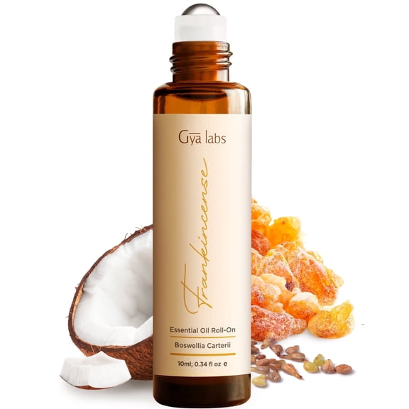 Gya Labs Frankincense Essential Oil Roll-on - 0.34 fl oz - Travel Size for Aromatherapy & Skin Care