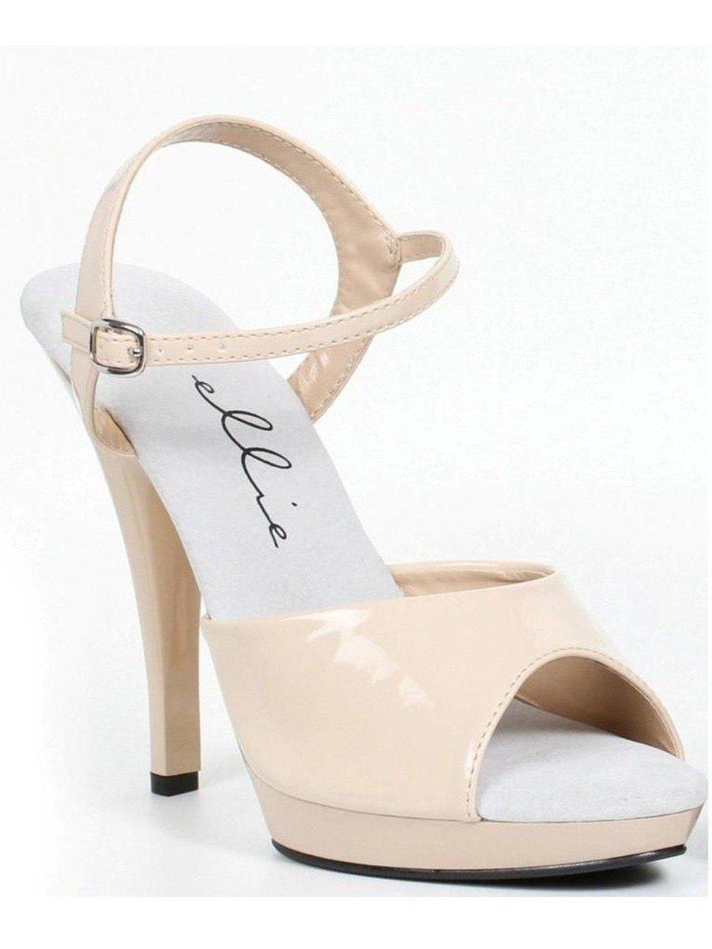 Ellie Shoes E-521-Juliet-W 5" Heel Womens WIDE Width Sandal. Nude / 12 - image 2 of 2