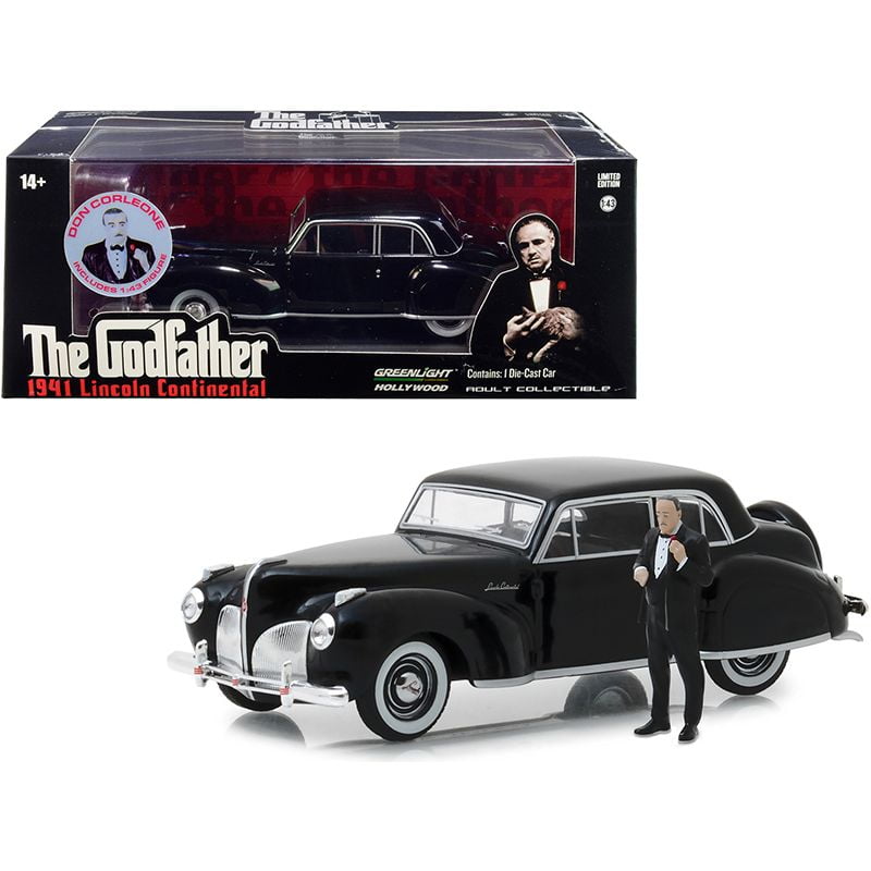 1941 LINCOLN CONTINENTAL BLACK THE GODFATHER MOVIE 1972 1:43 GREENLIGHT 86507