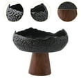 thumbnail image 6 of deevoka Ceramic Dessert Plate Serving Bowl Irregular Decorative Japanese Appetizer Plate Black, 6 of 9