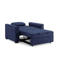 thumbnail image 5 of Nantucket Pull-Out Chenille Sleeper Sofa with Accent Pillows, Twin Size, Navy, 5 of 6