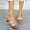 Gold, variant on AXXD Black Sandals for Women Summer Casual Round-toe Chunky Heel Middle Heel Solid Color