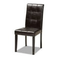 thumbnail image 2 of Bowery Hill Dark Brown Faux Leather Upholstered Wood 5-Piece Dining Set, 2 of 9