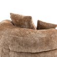thumbnail image 6 of Oversized Chenille Bean Bag Chair for Adults & Kids, Indoor & Outdoor Lazy Bean Bag Sofa with Wrap-Around Backrest & Pillows for Bedroom, Living Room, Playroom, 42.52''x42.52''x20.47'', Coffee, 6 of 7