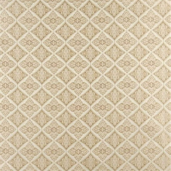 Designer Fabrics K0012D 54 in. Wide Ivory Embroidered- Diamond Brocade- Upholstery And Window Treatments Fabric