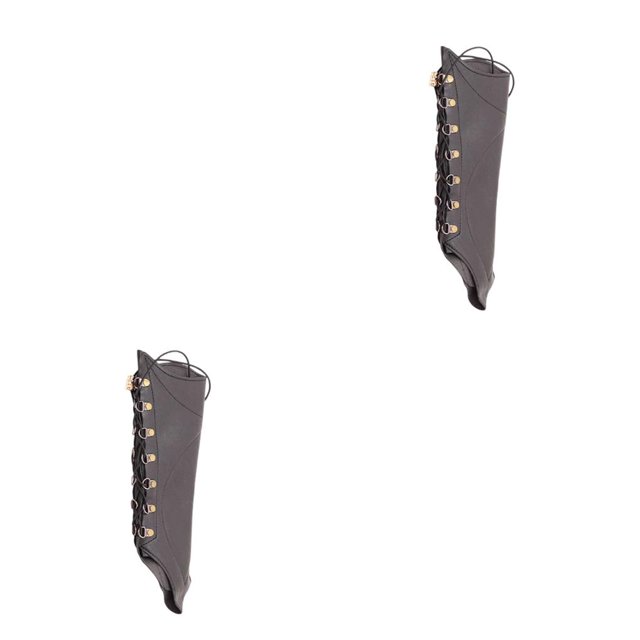 Greeniant Protector de brazo de cuero, Protector anticolisión, soporte de seguridad, herramienta de protección deportiva, accesorio de Fitness Negro 2Conjunto