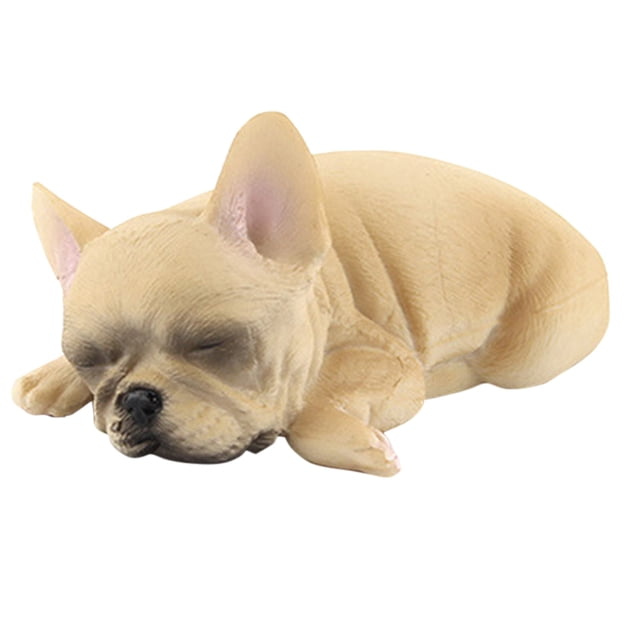 Dog Statue Plastic Puppy Doll Hand-painted Simulation Dog Animal Exquisite Gift