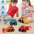 thumbnail image 4 of 4Pcs Friction Powered Construction Truck Toys Set - Push and Go Sand Truck Vehicles for Kids Boys Girls, 4 of 7
