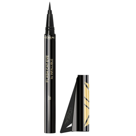 L'Oreal Paris Infallible Flash Cat Eye Waterproof Brush Tip Liquid Eyeliner, Black