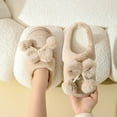 thumbnail image 4 of ATENAR Womens Slippers Fuzzy Slip On Shoes Women indoor and Outdoor House Slipper Khaki 5.5, 4 of 7