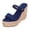BU2, variant on Women's on Slides Open Toe Espadrille Wedge High Heels Summer Woven Platform Sandals Wide Width Backless Slippers Brown 5