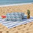 thumbnail image 3 of 2 Pack Outdoor Waterproof Throw Pillow Covers,Vintage Moroccan Geometric Lattice Decorative Rectangle Pillow Case Patio Pillowcases for Chair Couch Sofa 20x12in, 3 of 9