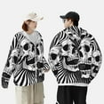 thumbnail image 4 of Gaeub Psychedelic Skull Illusion Art Men's and Women's UPF 50+ Long-Sleeved Sun Protection Clothing, Fishing Shirt Long Sleeve Zip-Medium, 4 of 7