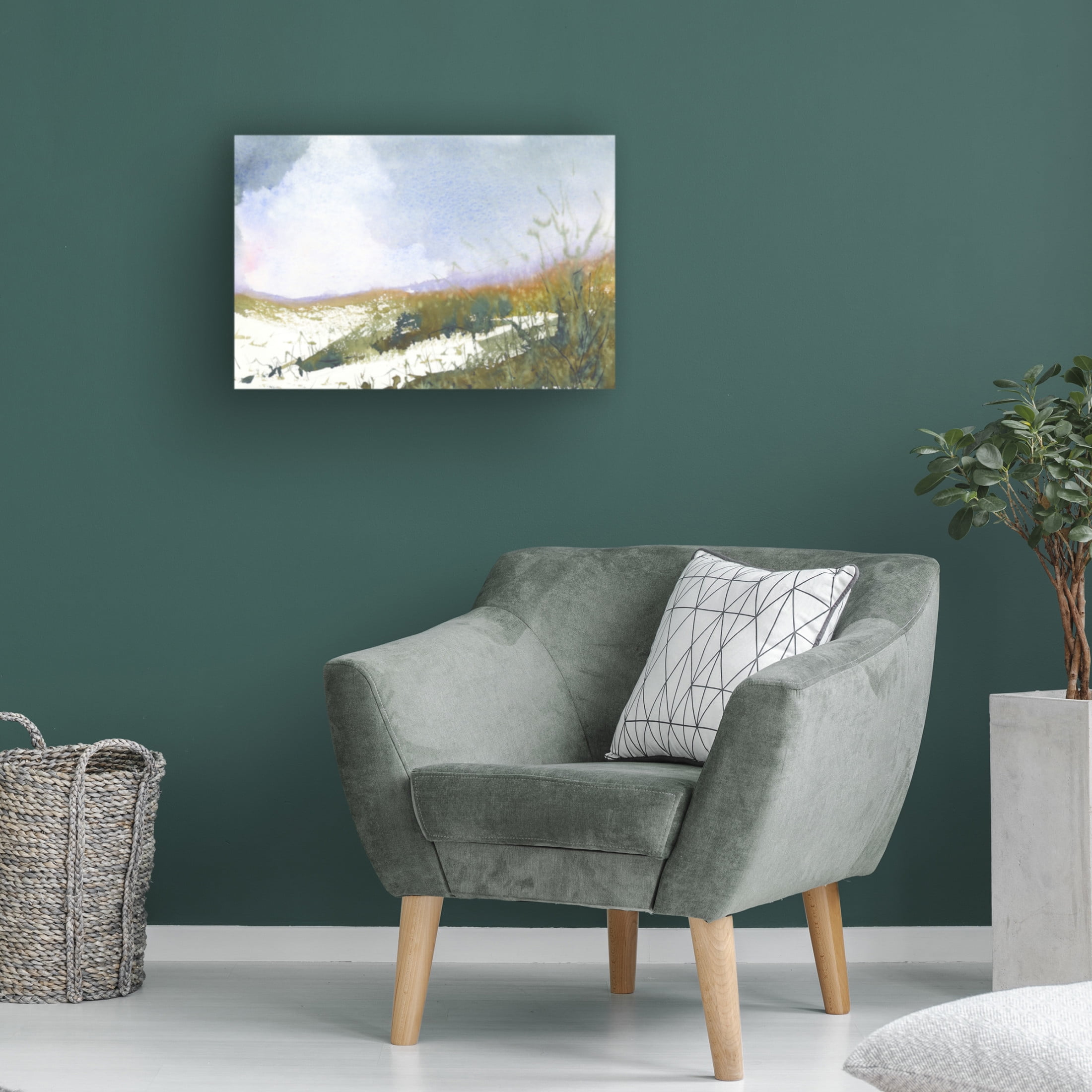 Canvas Wall Art - Randy Noble Fine Art 'Snow Passage' Wall Art for Living Room, Bedroom, or Office Décor by Trademark Fine Art - 19 x 12 Inches
