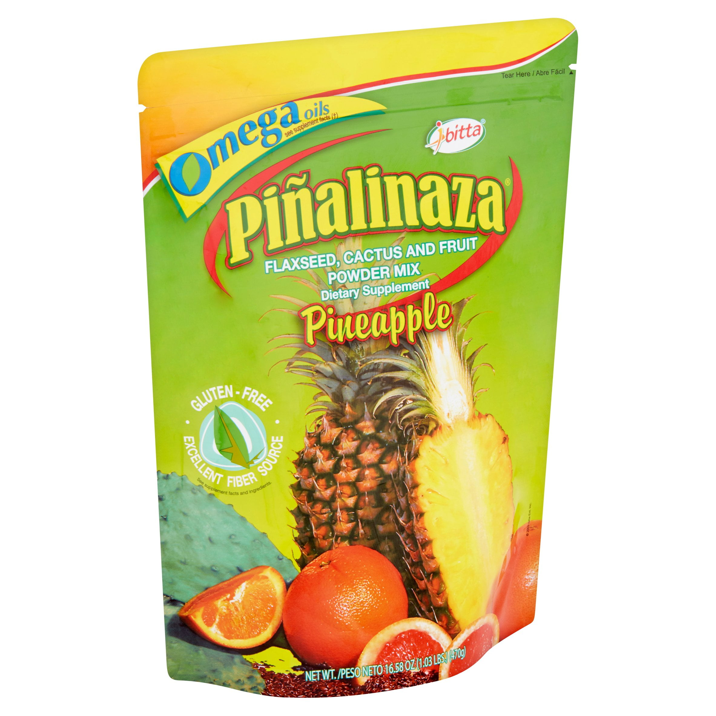 (2 pack) Pialinaza Drink Mix, Pineapple Flaxseed Cactus, 16.58 Oz, 1 Count