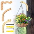 thumbnail image 3 of Solid Wood Multi Purpose Wall Hook Organizer, Durable Wooden Hanger with Screws For Coats Plants Pots Herbs Towels & Décor Natural Wooden Mount Hook, 1Pc, Availdable in 3 Designs(Brown,9x8"), 3 of 3