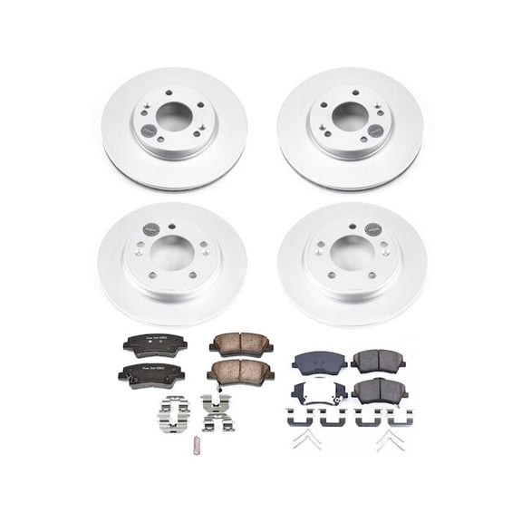 Front and Rear Brake Pad and Rotor Kit - Compatible with 2017 - 2022 Kia Niro 2018 2019 2020 2021