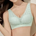 thumbnail image 6 of AINIYS Women's Lift and Support Push-Up Bra Wireless Breathable Everyday Bras Floral Lace Cleavage Bra Plus Size Armpit Fat Control Bra Lightweight Minimizer Bra for Summer Bralette Mint Green 34, 6 of 6