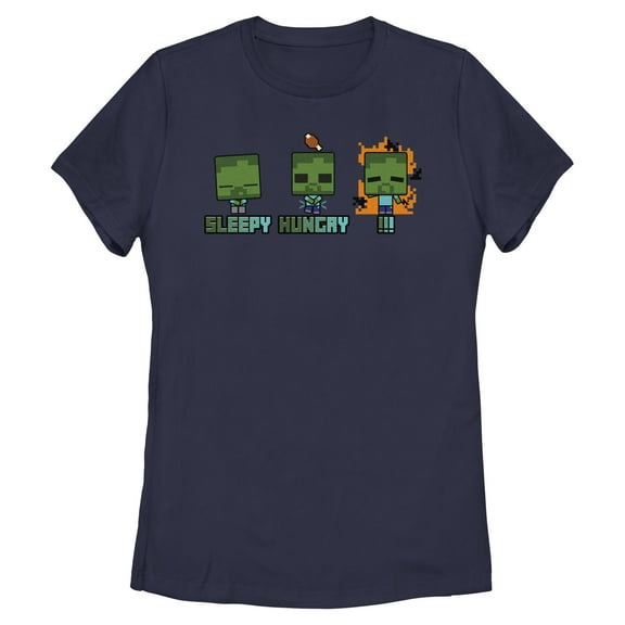 Womens Minecraft Zombie Moods T Shirt