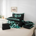 thumbnail image 6 of Homewish Cartoon Leopard Print Bowknot Bedding Comforter Set 7pcs for Female Men Adults,Animal Cheetah Print Queen Bedding Sets Super Cozy,Dreamy Princess Queen Sheet Sets,Breathable Home Decor, 6 of 8