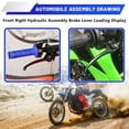 thumbnail image 6 of Lohol 2PCS Right Hydraulic Disc Brake Lever Replacement for Dirt Pit Bike 90cc-125cc Handle 8mm ID Bolt Hole 12mm Thick, 6 of 6