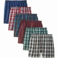 thumbnail image 1 of Calzoncillos Tipo Bóxer de Mezcla de Algodón Surtido de Pantalones Cortos a Cuadros para Hombre (2XL, Paquete de 3), 1 of 5
