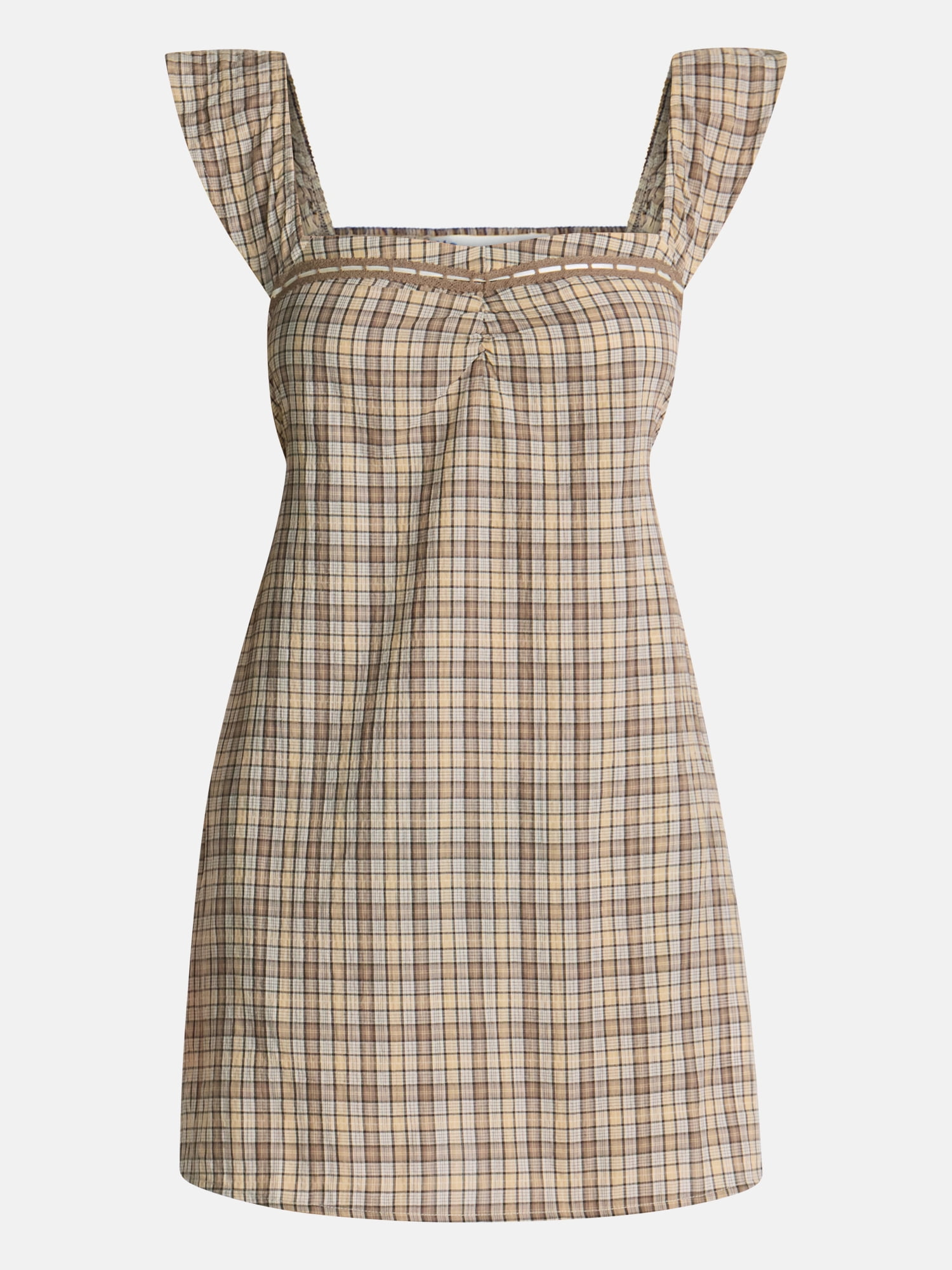 No Boundaries Plaid Picnic Mini Dress, Women’s XXS-XXL