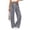 Gray-19049GG, variant on Plaid Wide Leg Pants Woman High Waist Spring Pants for Women Summer Beach Baggy Palazzo Pants for Women