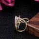 thumbnail image 4 of Anillo brillante Cobre con incrustaciones de circón Joyería de mano geométrica Anillo que combina con todo Wmkox8yii fajkfhkj2689, 4 of 7