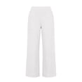 thumbnail image 5 of Women's High Waisted Three Quarter Cotton Linen Pants Solid Color Casual, 5 of 9