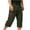 Army Green, variant on WIZUTIZ Mens Cotton Cargo Capri Shorts, Button-Zipper Closure, Casual Straight Fit Work Hiking Trousers with Multi-Pockets