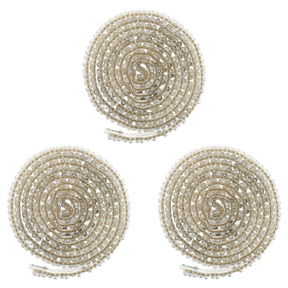 HOOWIFFY 3rolls Self Adhesive Rhinestone Decoration For Diy Crafts Wedding Luxurious For Effortless