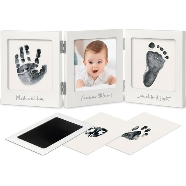 Kit de Huellas de Manos y Pies Sin Tinta para Bebés KeaBabies Blanco