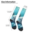 thumbnail image 2 of KLL Cat Underwater Fantasy Print Cool Socks Men's Women's Crew Socks Funny Crazy Novelty Stockings, 2 of 6