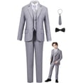 thumbnail image 7 of Lycody 6pcs Boys Suit Set Slim Fit Kids Formal Suits  for Teen and Kids Toddler Tuxedo Wedding Ring Bearer Outfit Prom Party Classic Suits, 7 of 7