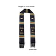 thumbnail image 2 of Jiibva Double Layered Tassel Black Shawl Satin Graduation Ribbon Logo Adult Etiquette Scarf Honor Shoulder Strap, 2 of 7