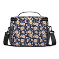 thumbnail image 3 of Lunch Box Pioneer Flower Floral Print Pattern Insulated Lunch Bag for Women Men,Medium Leakproof Lunchbox Cooler Bag Adjustable Strap,10 X 6.7 X 8 Inches, 3 of 6
