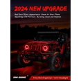thumbnail image 2 of Faro delantero UNI-SHINE Red Halo LED de 7 pulgadas para Jeep Wrangler, 2 of 8
