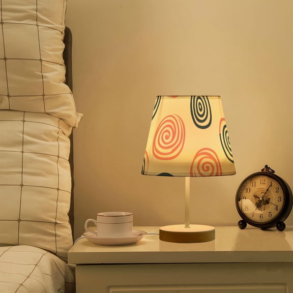 Doodle Circles LED Desk Lamp Table Lamp USB Bedside Nightstand Small Lamp for Bedroom Living Room Kids Room