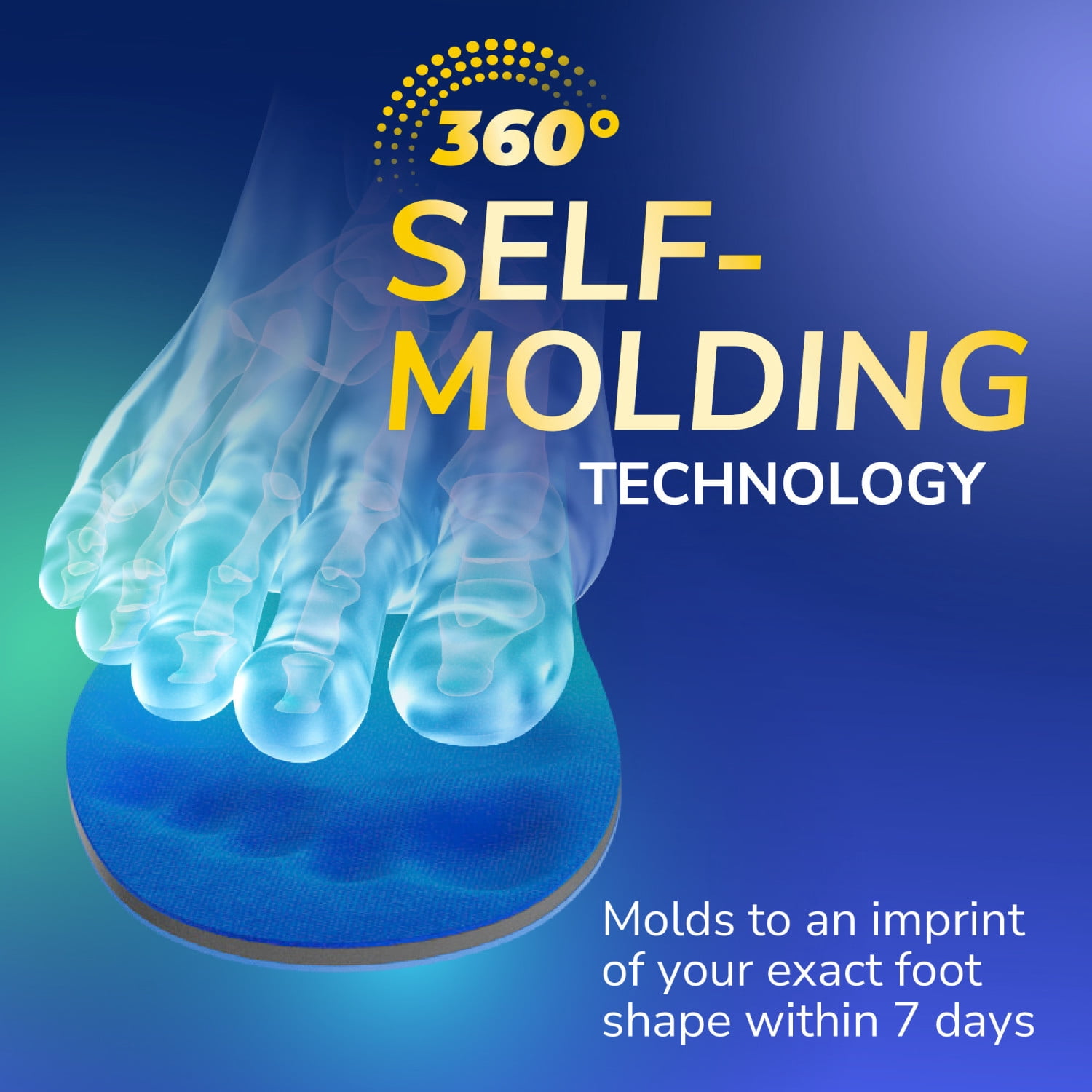 (2 pack) Dr. Scholl’s Adapts to You Insoles for Men with Self-Molding Foam, Size 8-14