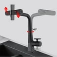 thumbnail image 4 of Izzovium Matte Black Kitchen Faucet with Temperature Display, 15.75" Pull Down Sprayer, 3.8L/min Waterfall Flow, 3 Modes (Stream/Spray/Rain), Single Handle for Modern Sink, 4 of 8