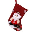 thumbnail image 1 of Christmas Stockings Socks Plaid Santa Claus/Elk/Snowman Candy Gift Bag XmasTree Hanging Ornament, 1 of 4