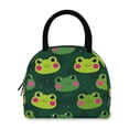 thumbnail image 5 of 7L Volume Handheld Insulated Reusable Meal Tote Lunch Bags Green Frogs, 5 of 6