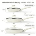 thumbnail image 6 of Innerwell 6pcs Nonstick Frying Pan Ceramic Nonstick Frying Pan Set - White Pans With Lids, Induction Skillets for Eggs & Omelets, Healthy No Toxic Cookware, 6 of 7