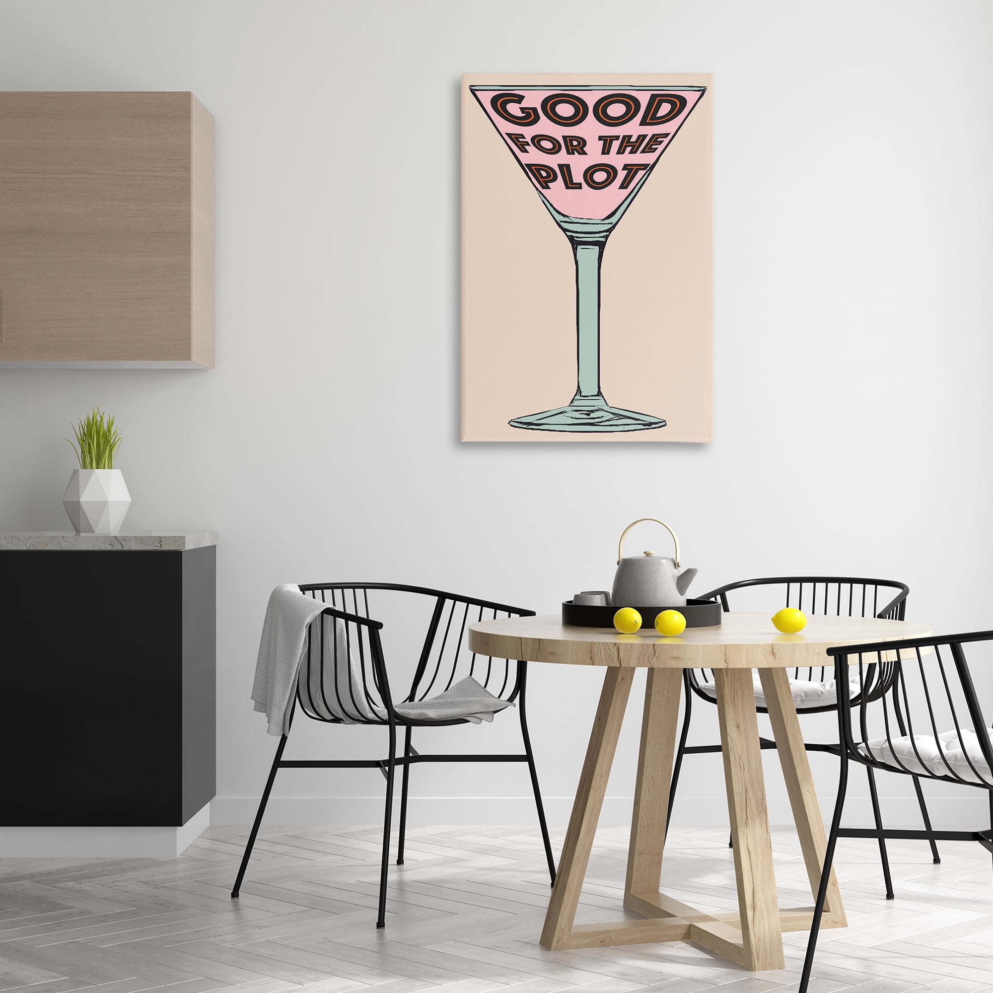 Stupell Industries Good For The Plot Cocktail Food & Beverage Painting Wrapped Canvas Art Print Wall Art, 24 x 36
