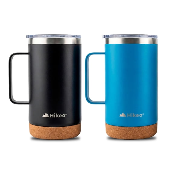 Termos para Café HIKEO de Acero Inoxidable con Tapa Antiderrames 2 Piezas