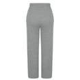 thumbnail image 5 of Samickarr Athletic Pants for Women Drawstring High Elastic Waist with Pocket Pants Straight Loose Wide Leg Trousers, 5 of 8