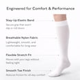 thumbnail image 5 of Diamond Star Women's Knee High Socks Trouser Socks, Stretchy Soft Thin Material (White - 6 Pairs, Socks Size 9-11, Fit Women's Shoe Size 4-10.5), 5 of 6