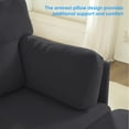 thumbnail image 3 of Puremind U Shaped Sofa, Upholstered Sectional Couch with Movable Ottoman, Modern 4 Seat Sofas and Couches for Living room/Apartment, Dark Gray, 3 of 10