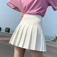 thumbnail image 1 of Jovati Jupe Plissée Unie d'Uniforme Scolaire pour Femmes, Style Académique, 1 of 4